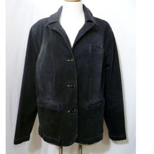 Denim Jean Jacket Stretch Black 18-20